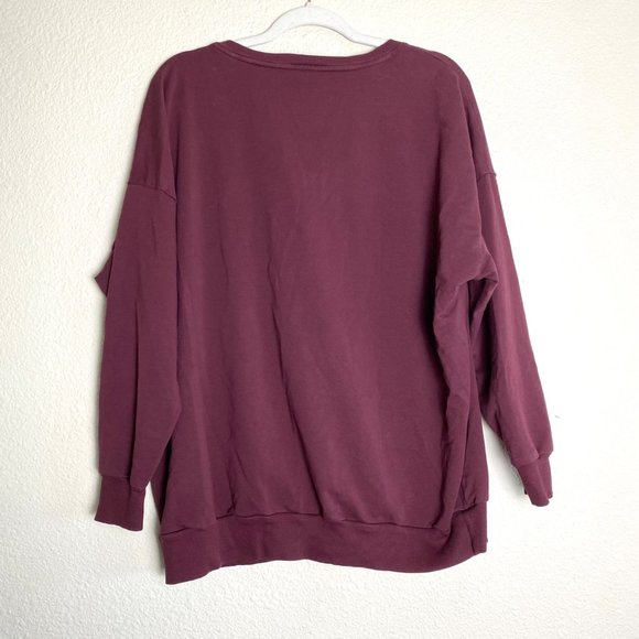 Universal Standard Pima Cotton Core Long Sleeve Terry Notch Sweatshirt - Picture 7 of 8